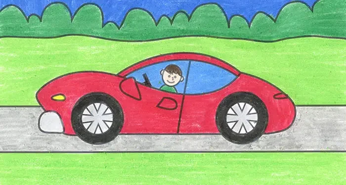 How To Draw A Sports Car Step By Step For Kids
